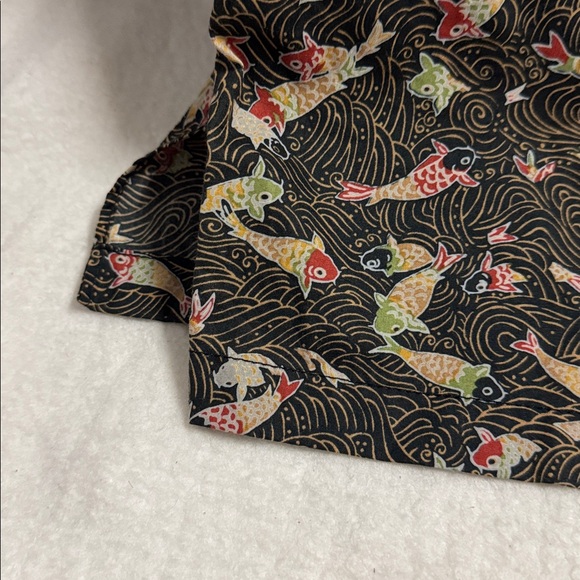 Tori Richard Honolulu Hawaii Aloha Shirt Cotton Lawn Koi Fish Button Down Sz XL - Picture 12 of 14